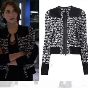 Rag & Bone Viola Knot zip up boomer jacket.